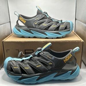 HOKA Hopara Women’s Hiking Sandals Dark Gull Grey Beige Trail Water Shoe 10.5